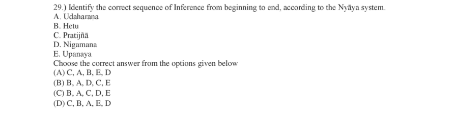 Read the question and choices in the excerpt. Choose A/B/C/D for the first/second/third/fourth option shown.