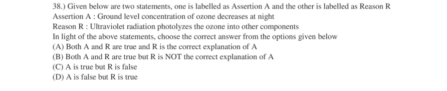 Read the question and choices in the excerpt. Choose A/B/C/D for the first/second/third/fourth option shown.