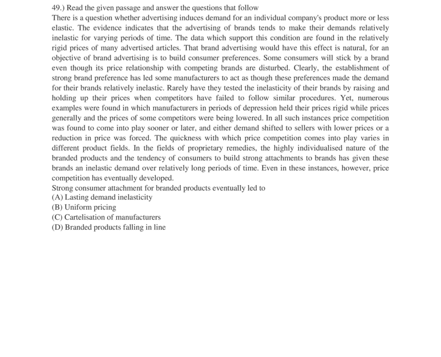 Read the question and choices in the excerpt. Choose A/B/C/D for the first/second/third/fourth option shown.