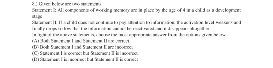 Read the question and choices in the excerpt. Choose A/B/C/D for the first/second/third/fourth option shown.