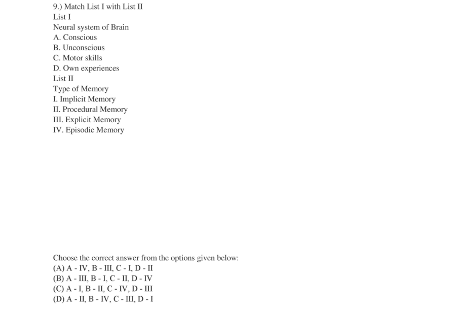 Read the question and choices in the excerpt. Choose A/B/C/D for the first/second/third/fourth option shown.