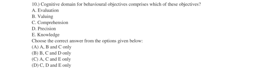Read the question and choices in the excerpt. Choose A/B/C/D for the first/second/third/fourth option shown.