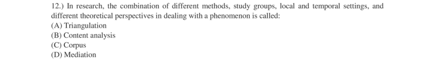 Read the question and choices in the excerpt. Choose A/B/C/D for the first/second/third/fourth option shown.