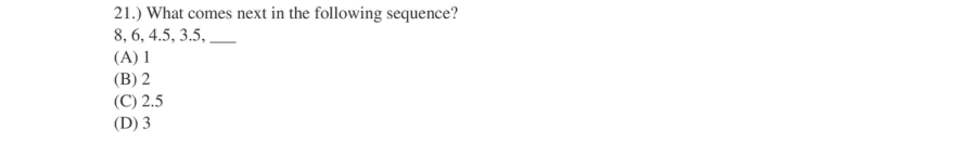 Read the question and choices in the excerpt. Choose A/B/C/D for the first/second/third/fourth option shown.