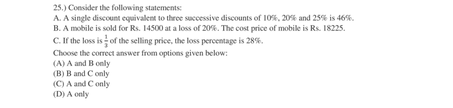 Read the question and choices in the excerpt. Choose A/B/C/D for the first/second/third/fourth option shown.