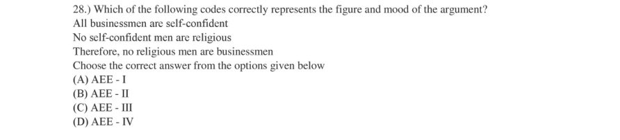Read the question and choices in the excerpt. Choose A/B/C/D for the first/second/third/fourth option shown.