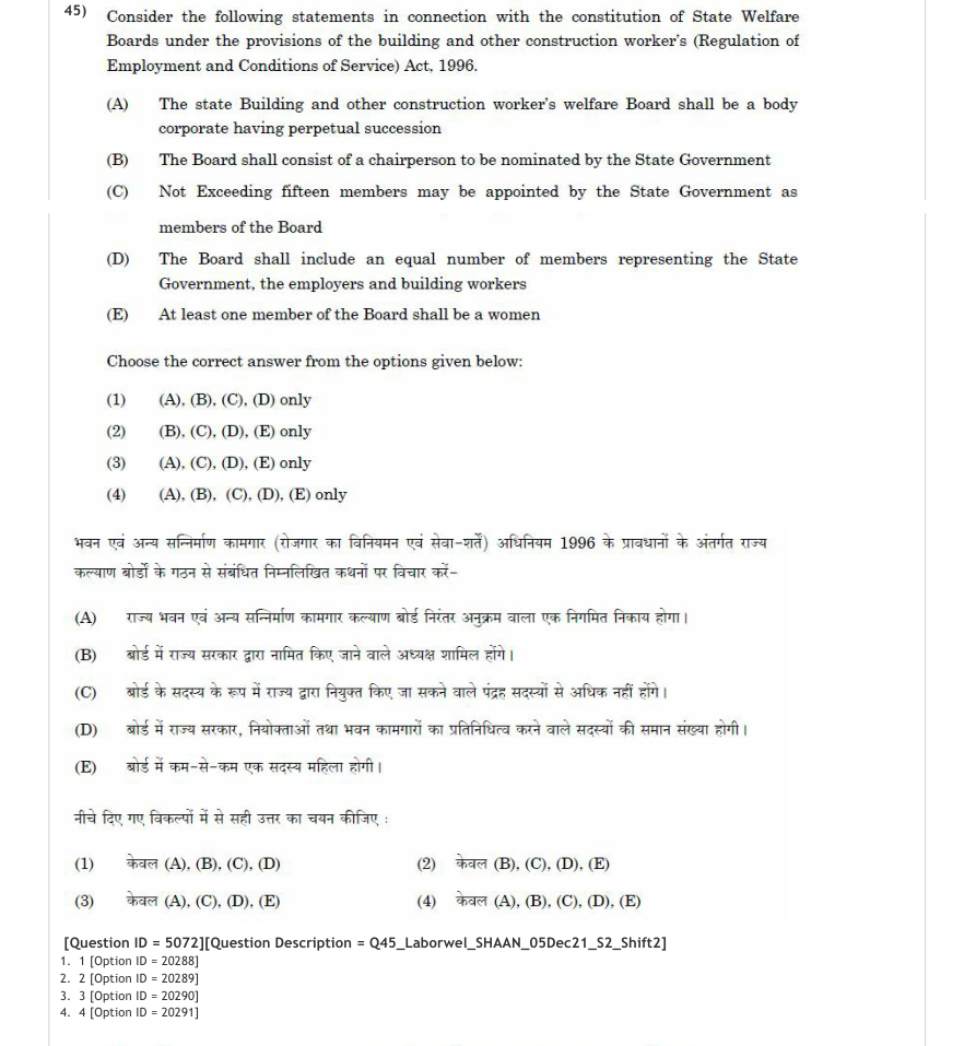 Read the question and choices in the excerpt. Choose A/B/C/D for the first/second/third/fourth option shown.