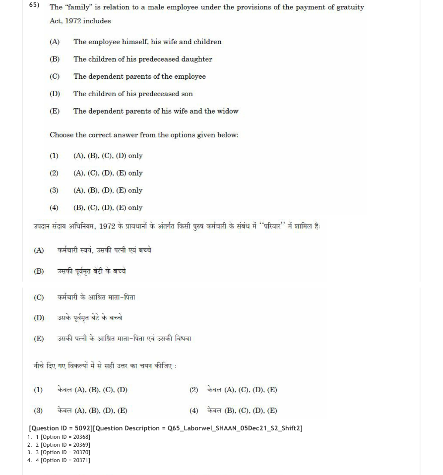 Read the question and choices in the excerpt. Choose A/B/C/D for the first/second/third/fourth option shown.