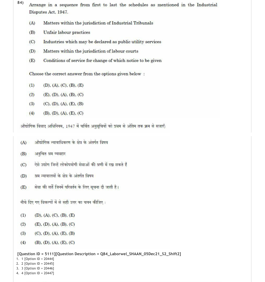 Read the question and choices in the excerpt. Choose A/B/C/D for the first/second/third/fourth option shown.