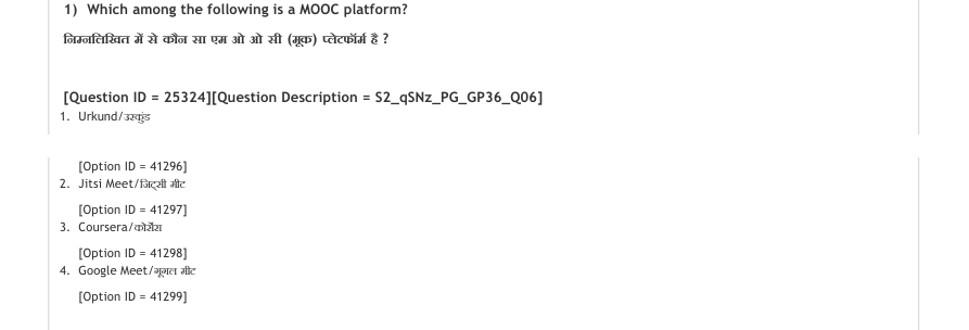 Read the question and choices in the excerpt. Choose A/B/C/D for the first/second/third/fourth option shown.