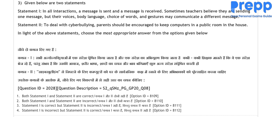 Read the question and choices in the excerpt. Choose A/B/C/D for the first/second/third/fourth option shown.