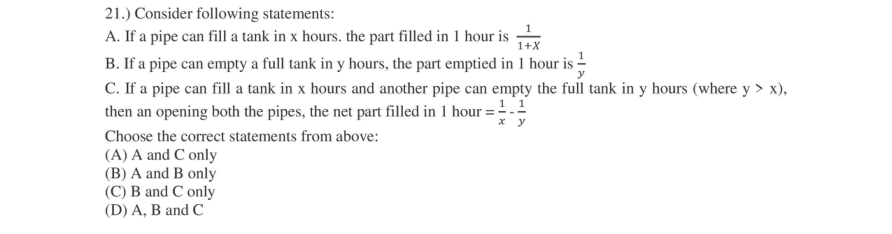 Read the question and choices in the excerpt. Choose A/B/C/D for the first/second/third/fourth option shown.
