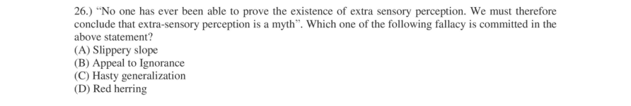 Read the question and choices in the excerpt. Choose A/B/C/D for the first/second/third/fourth option shown.