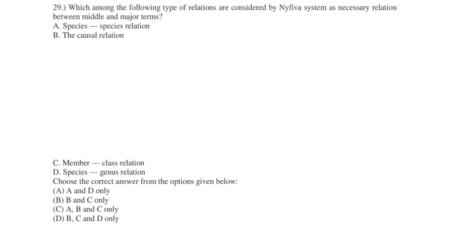 Read the question and choices in the excerpt. Choose A/B/C/D for the first/second/third/fourth option shown.