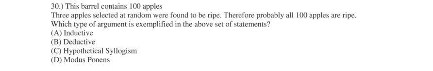 Read the question and choices in the excerpt. Choose A/B/C/D for the first/second/third/fourth option shown.