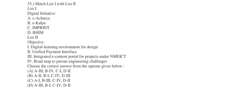 Read the question and choices in the excerpt. Choose A/B/C/D for the first/second/third/fourth option shown.
