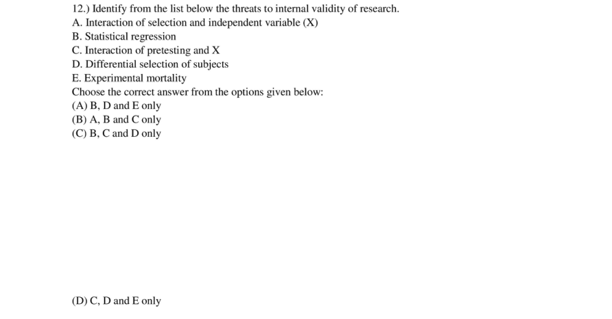Read the question and choices in the excerpt. Choose A/B/C/D for the first/second/third/fourth option shown.