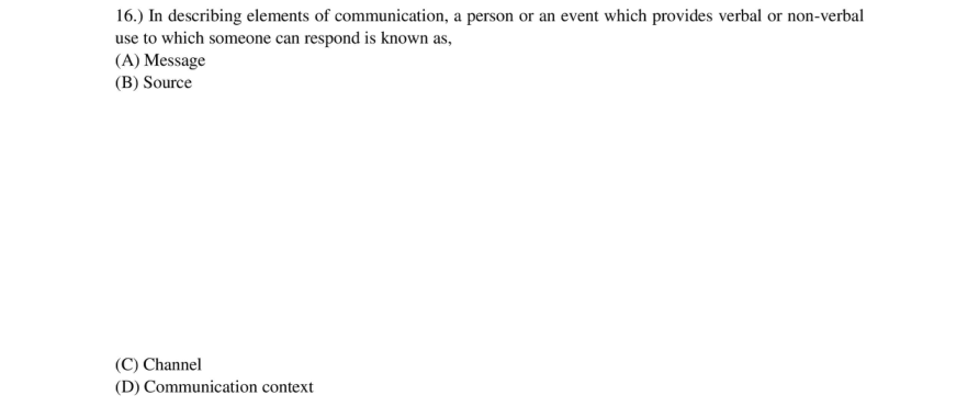 Read the question and choices in the excerpt. Choose A/B/C/D for the first/second/third/fourth option shown.