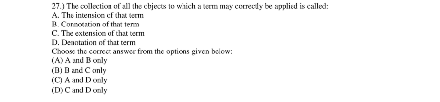 Read the question and choices in the excerpt. Choose A/B/C/D for the first/second/third/fourth option shown.