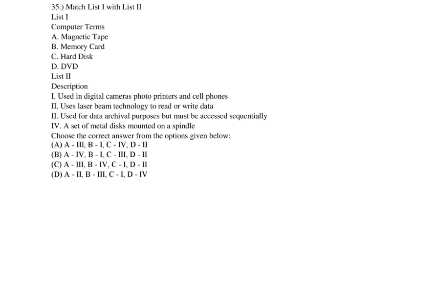 Read the question and choices in the excerpt. Choose A/B/C/D for the first/second/third/fourth option shown.