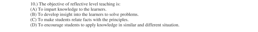 Read the question and choices in the excerpt. Choose A/B/C/D for the first/second/third/fourth option shown.