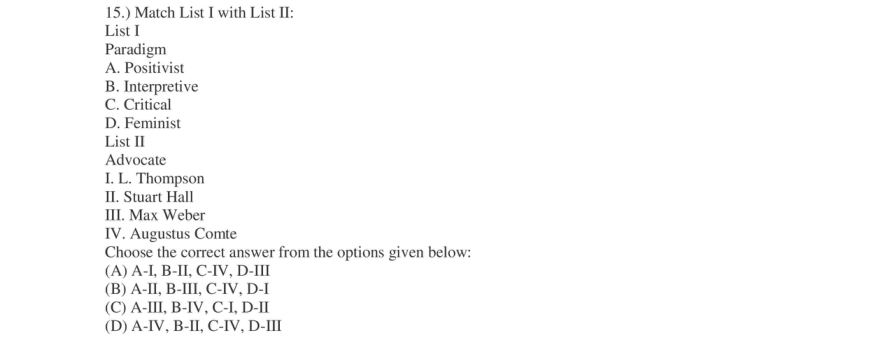 Read the question and choices in the excerpt. Choose A/B/C/D for the first/second/third/fourth option shown.