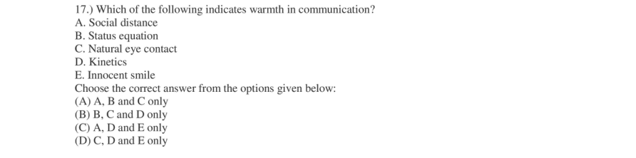 Read the question and choices in the excerpt. Choose A/B/C/D for the first/second/third/fourth option shown.