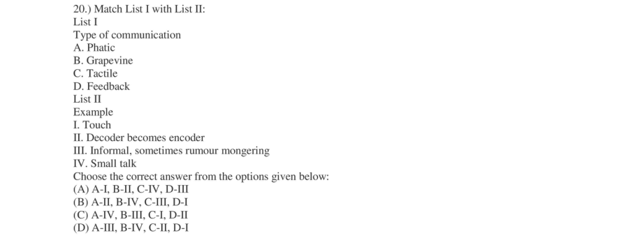 Read the question and choices in the excerpt. Choose A/B/C/D for the first/second/third/fourth option shown.