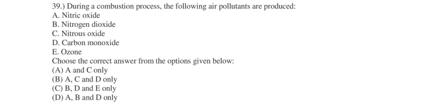 Read the question and choices in the excerpt. Choose A/B/C/D for the first/second/third/fourth option shown.