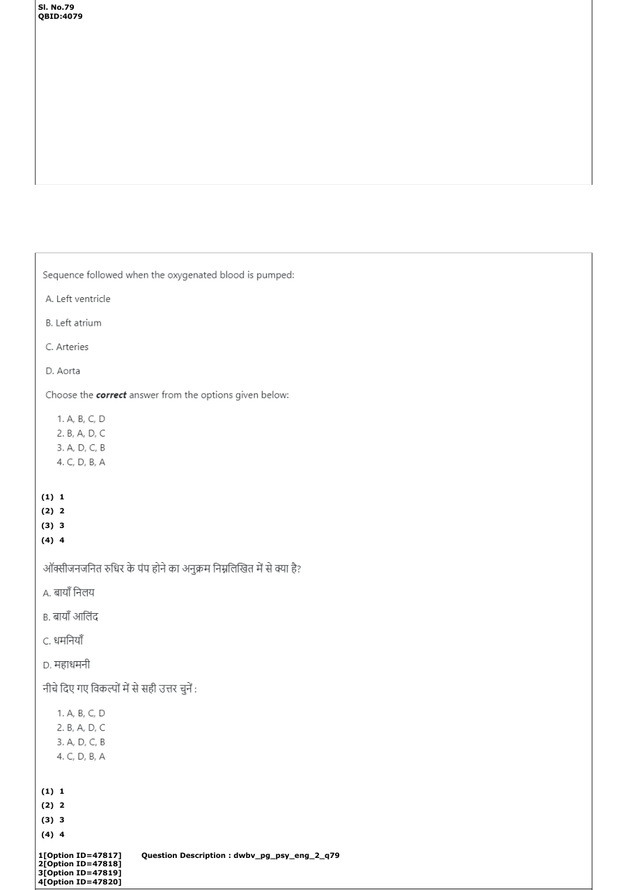 Read the question and choices in the excerpt. Choose A/B/C/D for the first/second/third/fourth option shown.