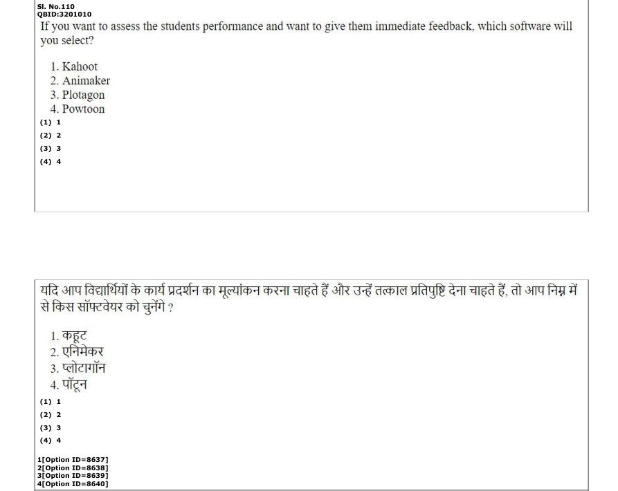 Read the question and choices in the excerpt. Choose A/B/C/D for the first/second/third/fourth option shown.