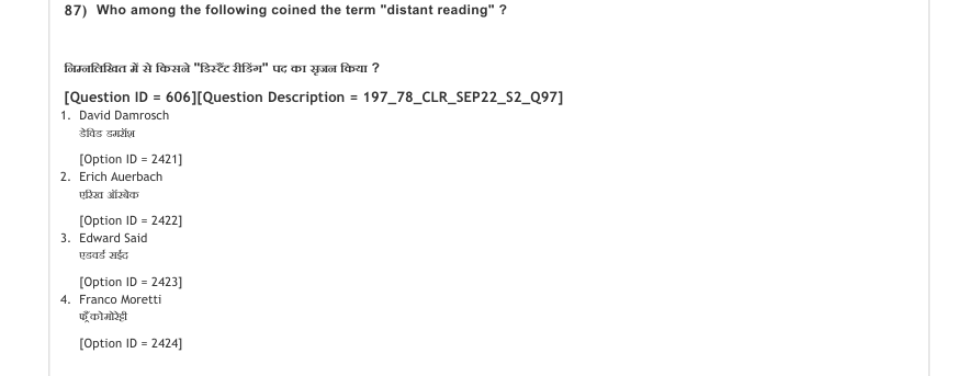Read the question and choices in the excerpt. Choose A/B/C/D for the first/second/third/fourth option shown.