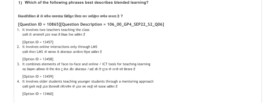 Read the question and choices in the excerpt. Choose A/B/C/D for the first/second/third/fourth option shown.