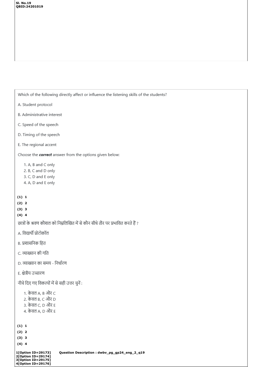 Read the question and choices in the excerpt. Choose A/B/C/D for the first/second/third/fourth option shown.