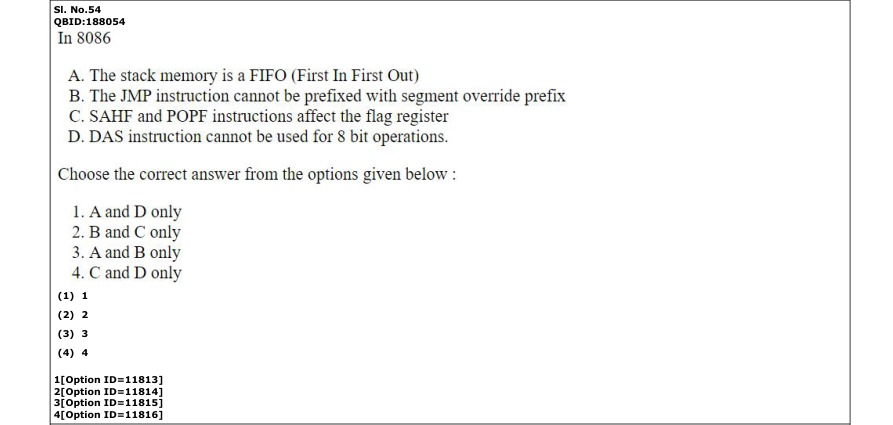 Read the question and choices in the excerpt. Choose A/B/C/D for the first/second/third/fourth option shown.