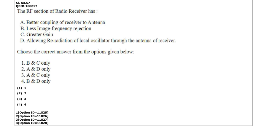 Read the question and choices in the excerpt. Choose A/B/C/D for the first/second/third/fourth option shown.