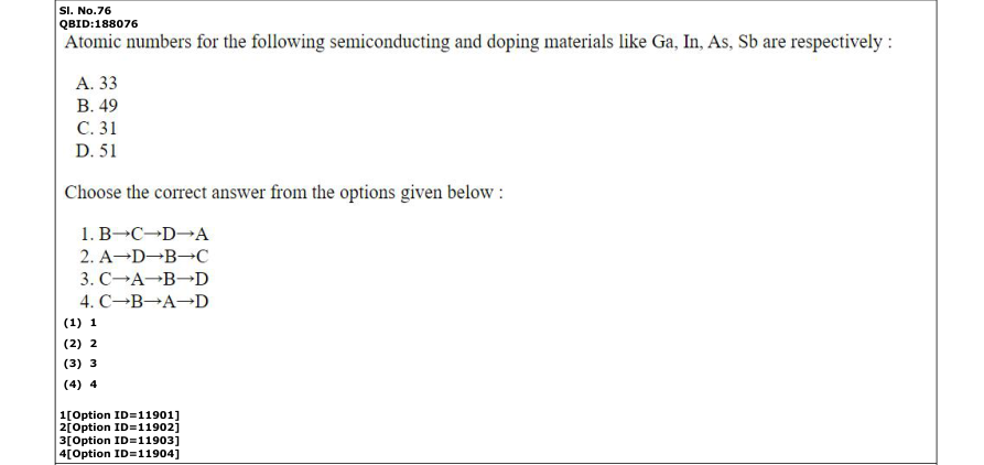 Read the question and choices in the excerpt. Choose A/B/C/D for the first/second/third/fourth option shown.