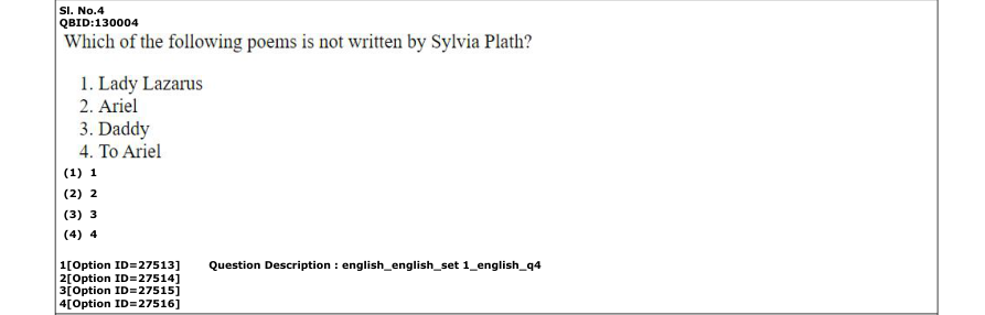 Read the question and choices in the excerpt. Choose A/B/C/D for the first/second/third/fourth option shown.