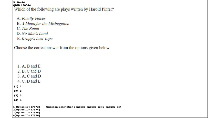 Read the question and choices in the excerpt. Choose A/B/C/D for the first/second/third/fourth option shown.
