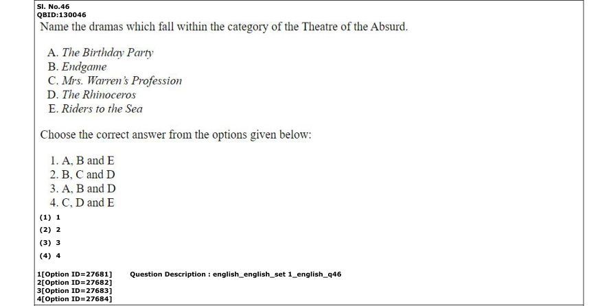 Read the question and choices in the excerpt. Choose A/B/C/D for the first/second/third/fourth option shown.