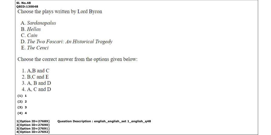 Read the question and choices in the excerpt. Choose A/B/C/D for the first/second/third/fourth option shown.
