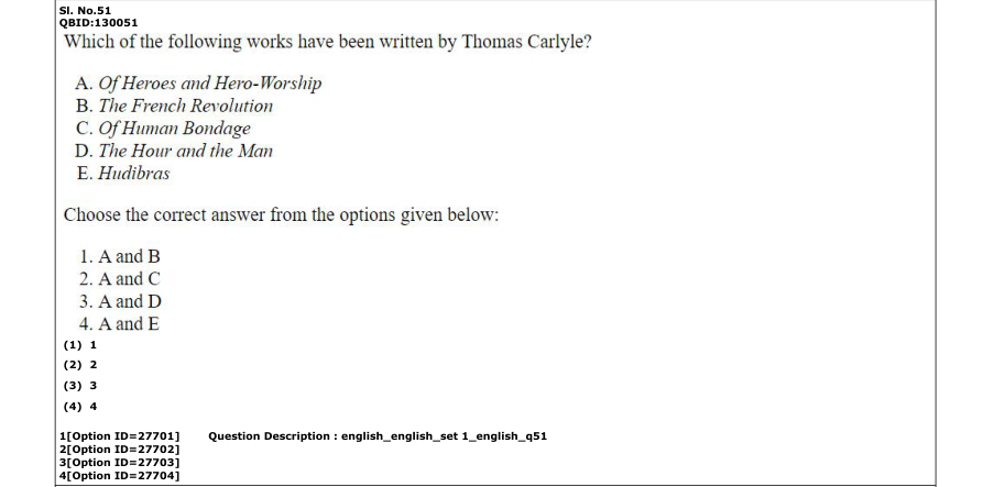 Read the question and choices in the excerpt. Choose A/B/C/D for the first/second/third/fourth option shown.