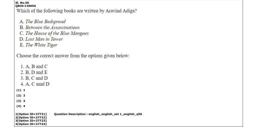 Read the question and choices in the excerpt. Choose A/B/C/D for the first/second/third/fourth option shown.