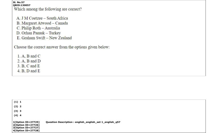 Read the question and choices in the excerpt. Choose A/B/C/D for the first/second/third/fourth option shown.