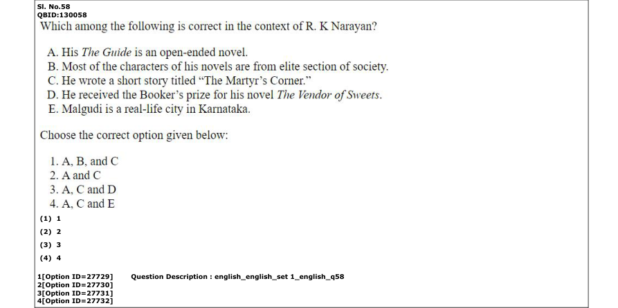 Read the question and choices in the excerpt. Choose A/B/C/D for the first/second/third/fourth option shown.
