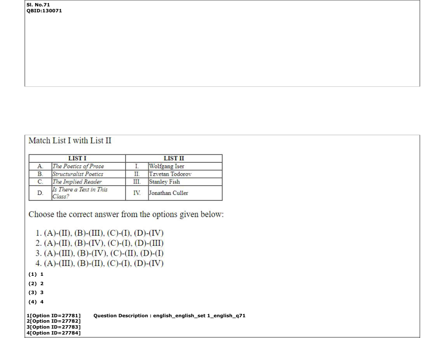 Read the question and choices in the excerpt. Choose A/B/C/D for the first/second/third/fourth option shown.