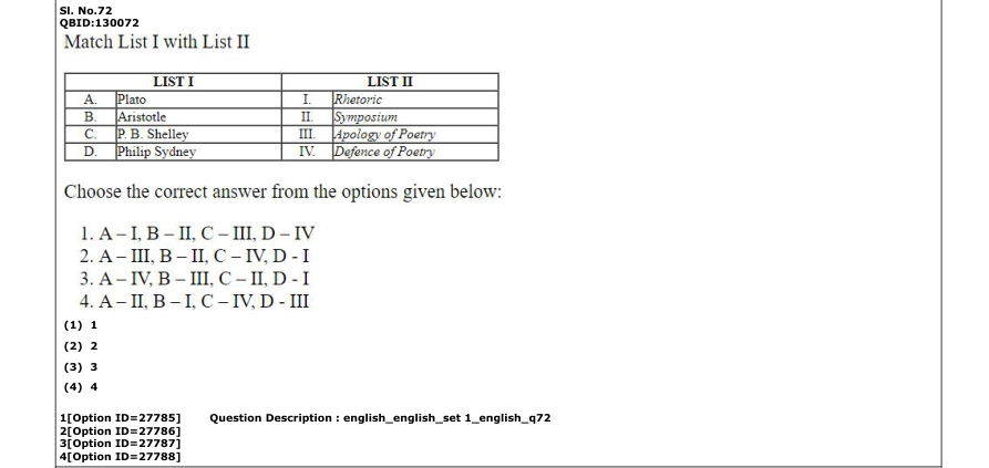 Read the question and choices in the excerpt. Choose A/B/C/D for the first/second/third/fourth option shown.