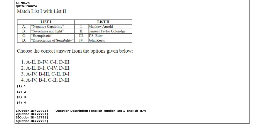 Read the question and choices in the excerpt. Choose A/B/C/D for the first/second/third/fourth option shown.