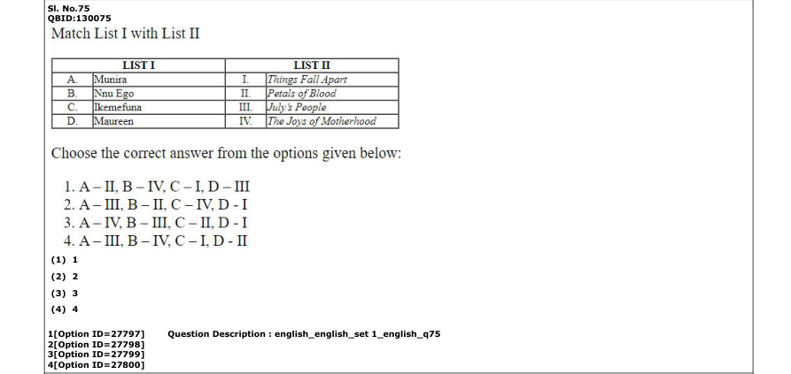 Read the question and choices in the excerpt. Choose A/B/C/D for the first/second/third/fourth option shown.