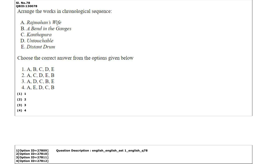 Read the question and choices in the excerpt. Choose A/B/C/D for the first/second/third/fourth option shown.